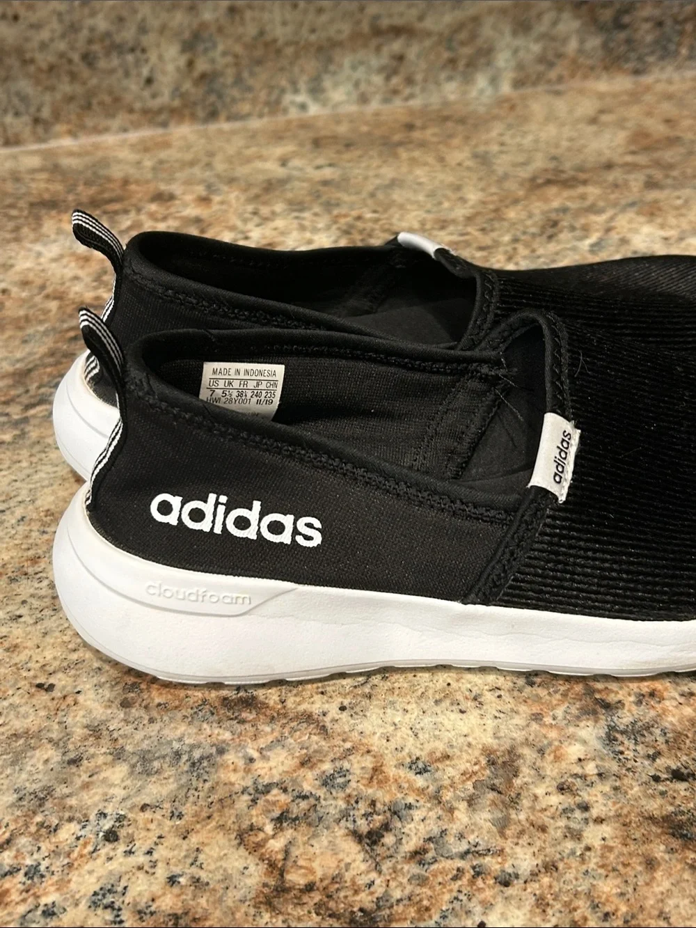 Adidas Women's Cloud foam Lite Racer Slip-On Running Shoes Size 7